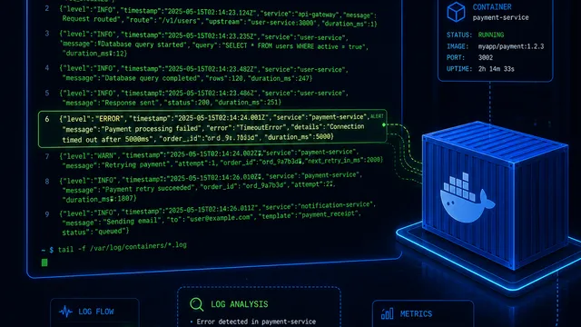Sin logs estructurados, no tienes infraestructura. Tienes una caja negra.
