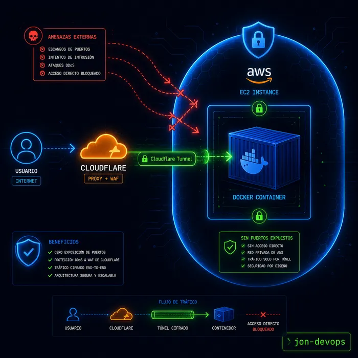 Mis contenedores en AWS no tienen ningún puerto abierto al internet