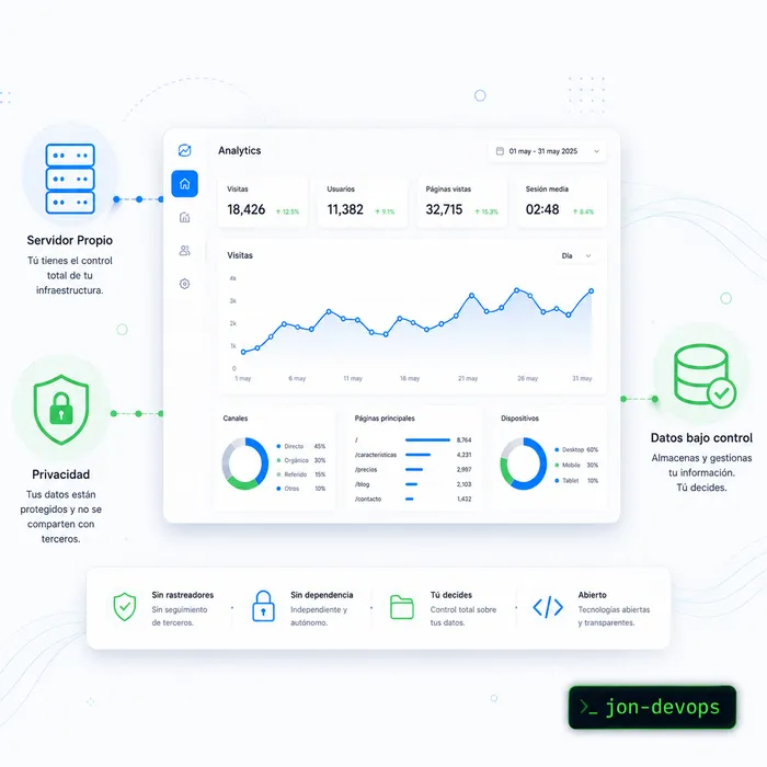 Analytics sin regalarle tus datos a Google
