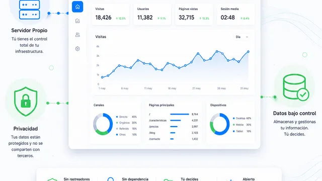 Analytics sin regalarle tus datos a Google