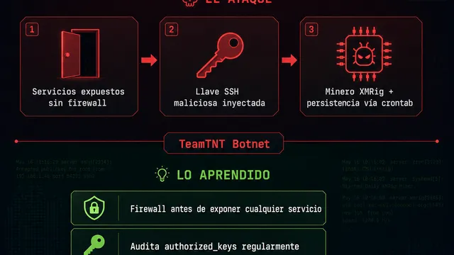 Audité un VPS y encontré un gusano que llevaba 6 días adentro
